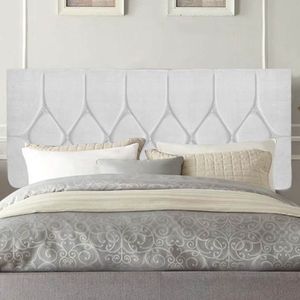 Painel Estofada Istambul Botão Capitonê 195cm King Size Para Cama Box Quarto Corino Branco - Gat Magazine