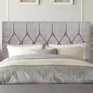 Painel Estofada Istambul Botão Capitonê 90cm Solteiro Para Cama Box Quarto Suede Cinza Claro - Gat Magazine