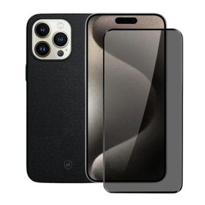 Kit Capa Couro Dual Magsafe E Pelicula Defender Pro Privacidade Para Iphone 15 Pro - Gshield