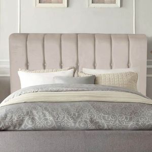 Cabeceira Estofada Kiara 160cm Queen Size Box Quarto Corino Bege - Gat Magazine