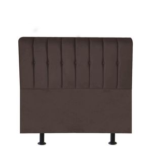 Cabeceira Estofada Kiara 100cm Solteiro Box Quarto Suede Marrom - Gat Magazine