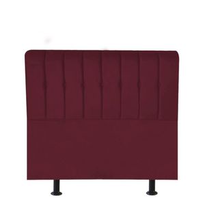 Cabeceira Estofada Kiara 90cm Solteiro Box Quarto Suede Bordô - Gat Magazine