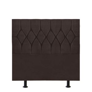 Cabeceira Estofada Istambul Capitonê 100cm Solteiro Box Quarto Suede Marrom - Gat Magazine
