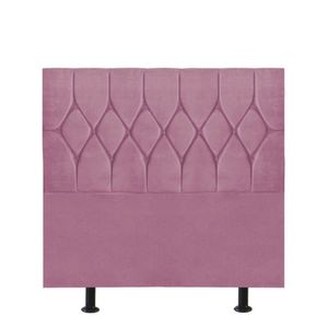 Cabeceira Estofada Istambul Capitonê 90cm Solteiro Box Quarto Suede Rosa Bebê - Gat Magazine
