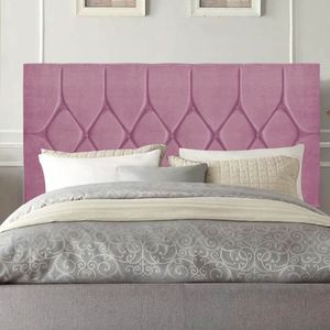 Cabeceira Estofada Istambul Capitonê 195cm King Size Box Quarto Suede Rosa Bebê - Gat Magazine
