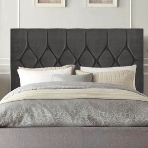 Cabeceira Estofada Istambul Capitonê 195cm King Size Box Quarto Corino Cinza - Gat Magazine