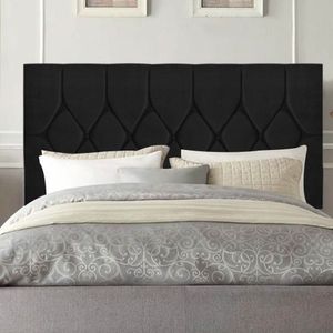 Cabeceira Estofada Istambul Capitonê 160cm Queen Size Box Quarto Corino Preto - Gat Magazine