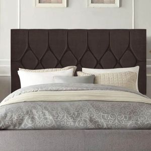 Cabeceira Estofada Istambul Capitonê 160cm Queen Size Box Quarto Corino Marrom - Gat Magazine