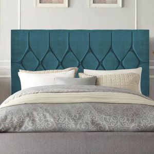 Cabeceira Estofada Istambul Capitonê 140cm Casal Box Quarto Suede Azul Turquesa - Gat Magazine