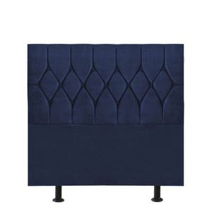 Cabeceira Estofada Istambul Capitonê 100cm Solteiro Box Quarto Suede Azul Marinho - Gat Magazine
