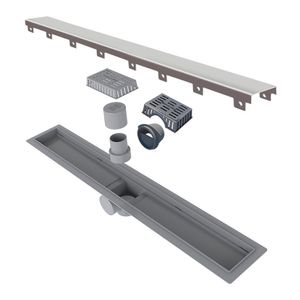 Ralo Linear Elleve Smart Sifonado 918 70cm Com Tampa Inox