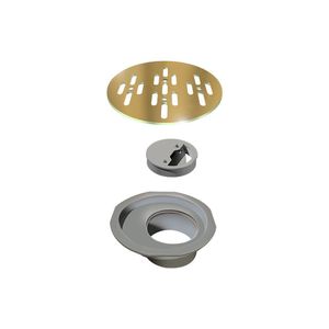 Grelha Para Ralo Linear Elleve Redonda 4083 10x10 Gold