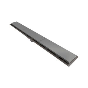 Ralo Linear Novii Seco 8882 75cm Saída Central Com Tampa Cinza 8882