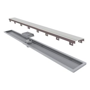 Ralo Linear Elleve Royal 118 100cm Com Tampa Inox Inox 118