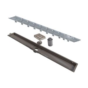 Ralo Linear Elleve Versatile 8931 75cm Saída Central Com Tampa Oculta 8931