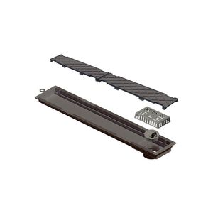 Ralo Linear Novii Seco 6084 50cm Saída Na Extremidade Com Tampa Oculta