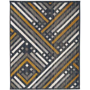 Tapete Para Sala Carter 04 Cinza Bege Amarelo 1,00x1,40m
