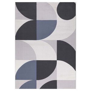 Tapete Para Sala Nilo 01 Azul e Bege 3,00x4,00m - Edantex