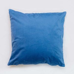 Capa Para Almofada Veludo Cristal 45cm X 45cm Azul Ceu