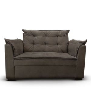 Sofá 2 Lugares Para Sala Moderno Confortável Andreia Suede Marrom