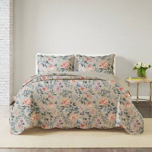 Kit Cobre Leito Solteiro Paris Patchwork + Porta Travesseiro Botanical