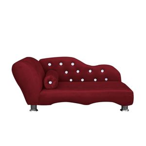Cama Caminha Diva Pet Veludo Strass Vermelho Dvinn Vermelho