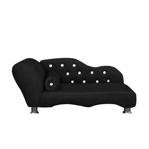 Cama Caminha Diva Pet Veludo Strass Preto Dvinn Preto