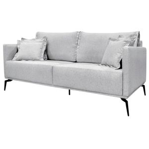 Sofa Sala De Estar Liv 2 Lugares Pes Aço Linho 232 Grigio Ezz Grigio