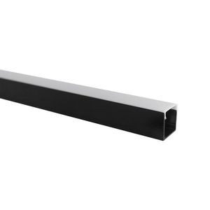 Perfil De Sobrepor Para Fita Led Blumenau Line Easy 23mm Com 3 Metros Preto Fosco