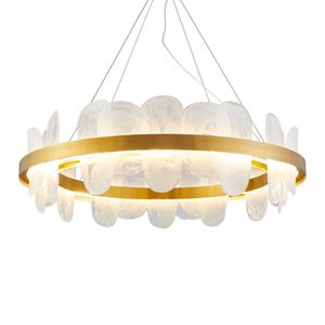 Lustre Pendente Nordecor Bloe 2778 82cm Dourado Fosco Bivolt