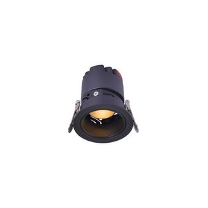 Spot De Embutir Nordecor Zagle Redondo Led Alto Irc 97 5w Bivolt Preto 2700k Luz Amarela