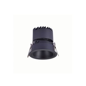 Spot De Embutir Nordecor Zagle Redondo Led Alto Irc 97 10w Bivolt Preto 2700k Luz Amarela