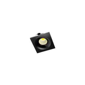 Spot De Embutir Para Móvel Nordecor Elysa Mini Quadrado Led 3w Bivolt Preto 3000k Luz Amarela