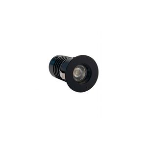 Spot De Embutir Nordecor Auko Mini Redondo Led Alto Irc 90 1w Bivolt Preto 3000k Luz Amarela 6529