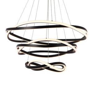 Lustre Pendente Nordecor Euni Odi 2879 Preto Led Bivolt