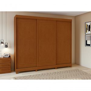 Guarda-roupas Casal Nice 3 Portas 4 Gavetas Flex Com Pés Frassino