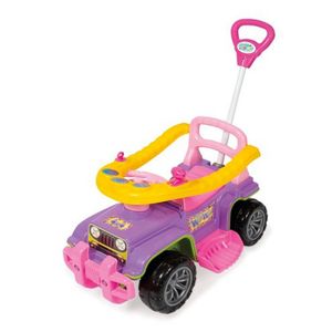 Carrinho De Passeio Jip Jip Rosa Com Empurrador E Buzina Maral