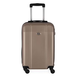 Mala de Bordo Abs para Viagem Ika Continental Cadeado Embutido Rodas Giro 360º Champagne - Champagne, P