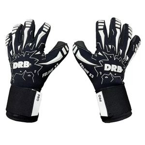 Luva De Goleiro Profissional Feline 22 Pro Sr Dribbling Preto Tamanho 10