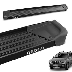 Estribo Lateral Oroch 2016 A 2025 Aluminio Preto A3
