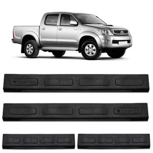 Kit Soleira De Porta Hilux Cd 2005 A 2015 Injetada 4 Pçs