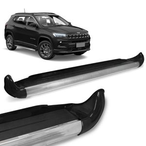 Estribo Jeep Compass 2017 A 2023 Preto Fosco Personalizado