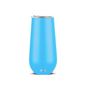 Copo Taça Térmica Aduze Champagne Espumante Drink Lux Azul Celeste 150ml