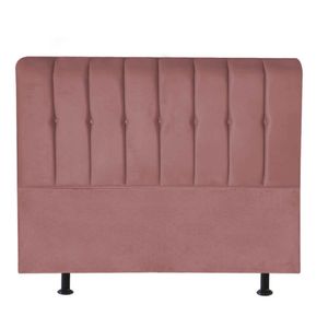 Cabeceira Estofada Kiara 195cm King Size Box Quarto Suede Rose Gold - Gat Magazine