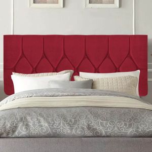 Painel Estofada Istambul Botão Capitonê 90cm Solteiro Para Cama Box Quarto Suede Vermelho - Gat Magazine