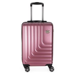 Mala de Bordo Pequena Para Viagem em Abs Ika Flex Cadeado Integrado Rodas Duplas 360 - Rosê, P