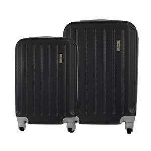 Conjunto De Malas De Viagem Em Abs Ika Scorpion Cadeado Integrado 2pcs P/m - Preta, P/m