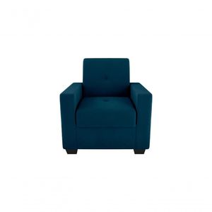 Poltrona Decorativa Lavinia Veludo Masserati Azul Matrix Veludo Masserati Azul