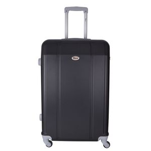 Mala de Viagem Media Continental em Abs, Cadeado Embutido, Rodas Giro 360 Ika - Preta, M