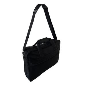 Pasta Notebook Maleta Executiva Expansivel Laptop Casual Mochila 2 Em 1 Com 4 Bolsos Tiracolo Preta